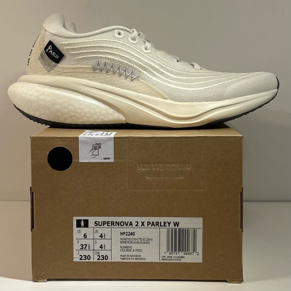 🐚 [BRAND NEW] ADIDAS SUPERNOVA 2.0 PARLEY CHALK WHITE WOMENS SHOES SIZE 6 🐚